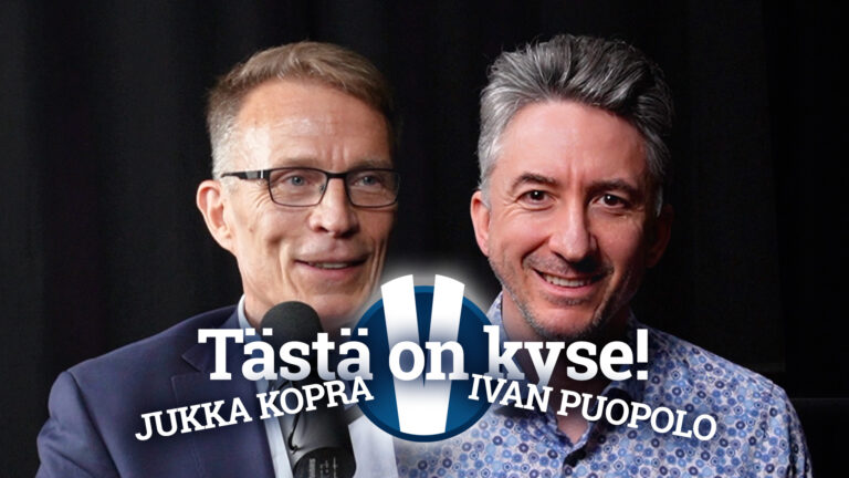 Ivan Puopolon vieraana kokoomuksen Jukka Kopra.